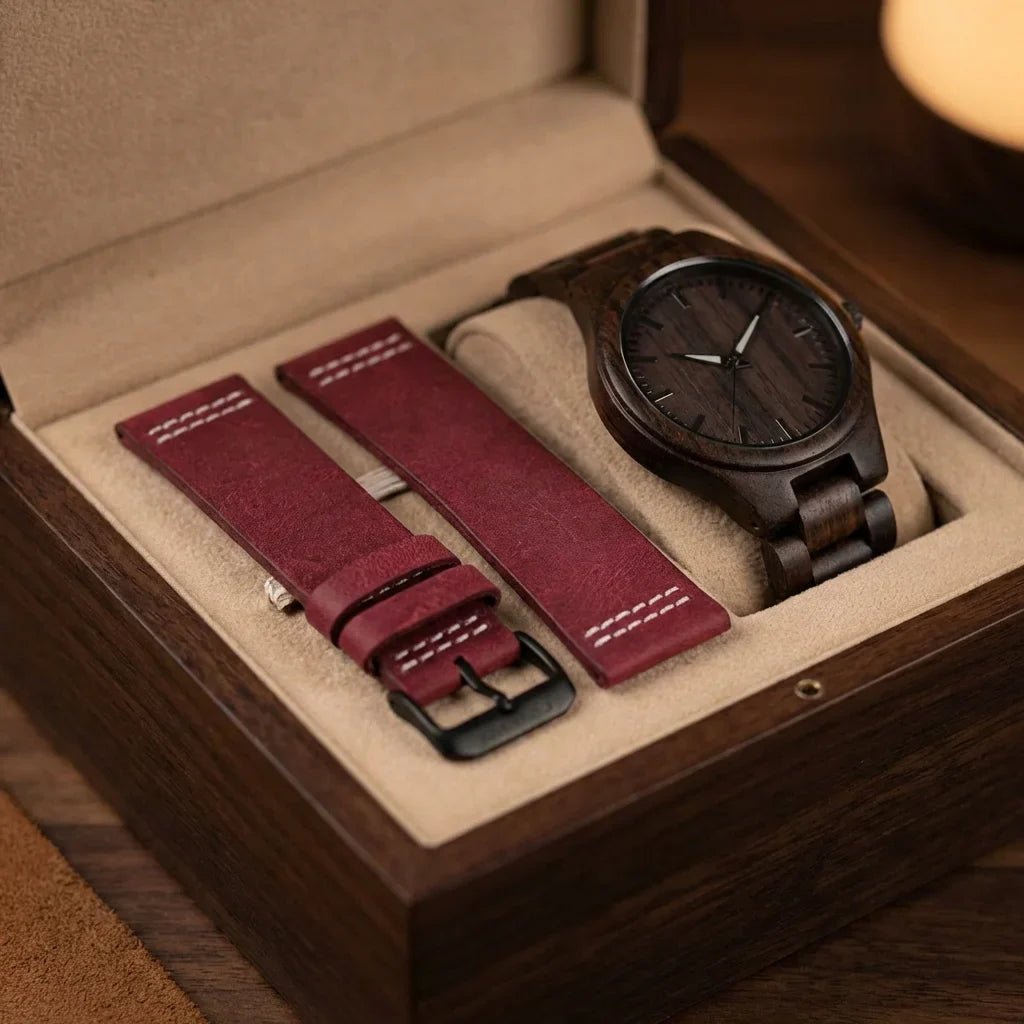 Correa de cuero para reloj presentación regalo caja premium Bonoboss