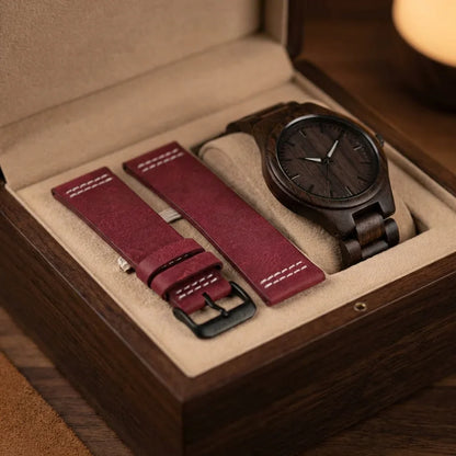 Correa de cuero para reloj presentación regalo caja premium Bonoboss