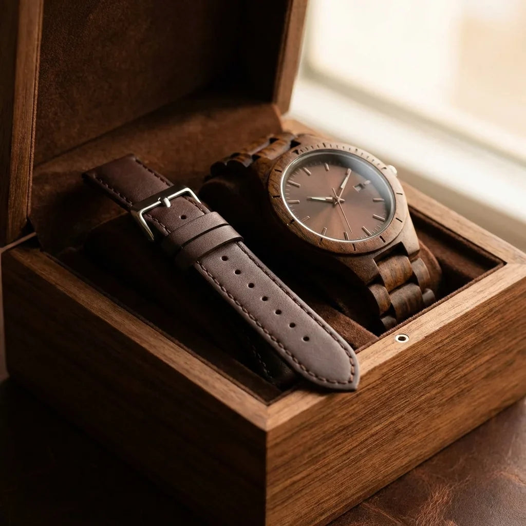 Correa de cuero para reloj presentación regalo caja premium Bonoboss