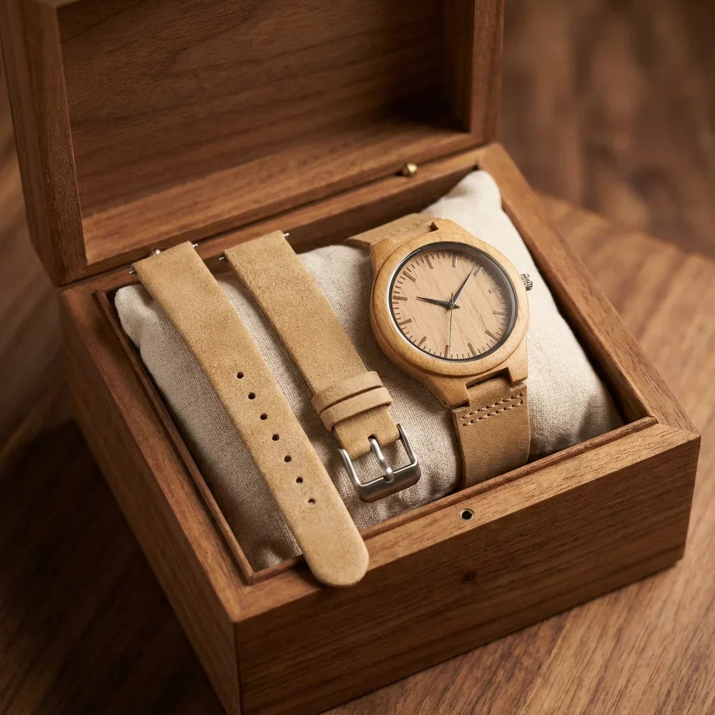 Correa de cuero para reloj presentación regalo caja premium Bonoboss