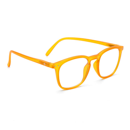 Lentes lectura Fiji Transparente redondos filtro luz azul proteccion UV400 antirreflejo amarillo miel unisex Bonoboss