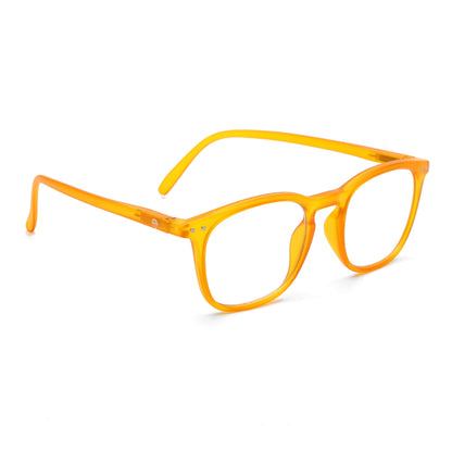 Lentes lectura Fiji Transparente redondos filtro luz azul proteccion UV400 antirreflejo amarillo miel unisex Bonoboss