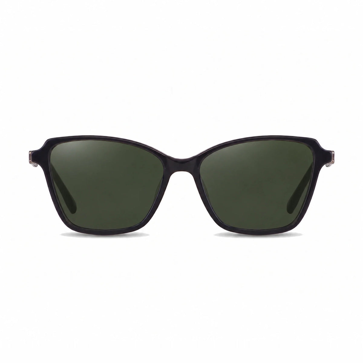 Lentes de sol Fiore 1006 Negro con cristal G15 polarizado UV400, vista frontal para mujer #color_g15 #foto_frontal