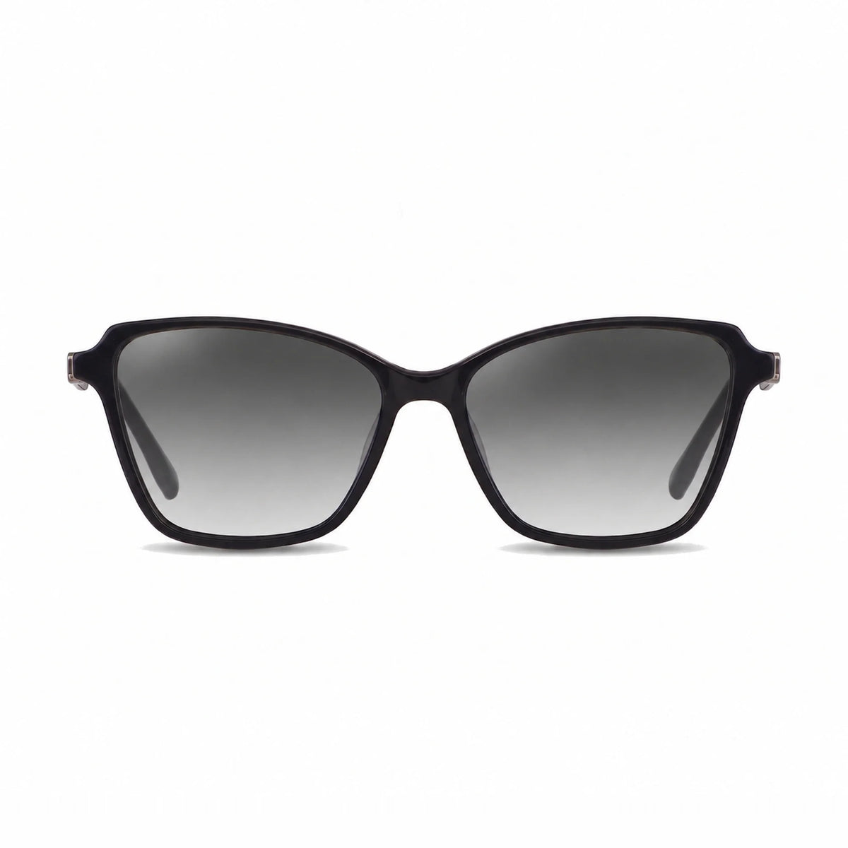 Lentes de sol Fiore 1006 Negro con cristal gradiente gris polarizado UV400, vista frontal para mujer #color_gradiente-gris #foto_frontal