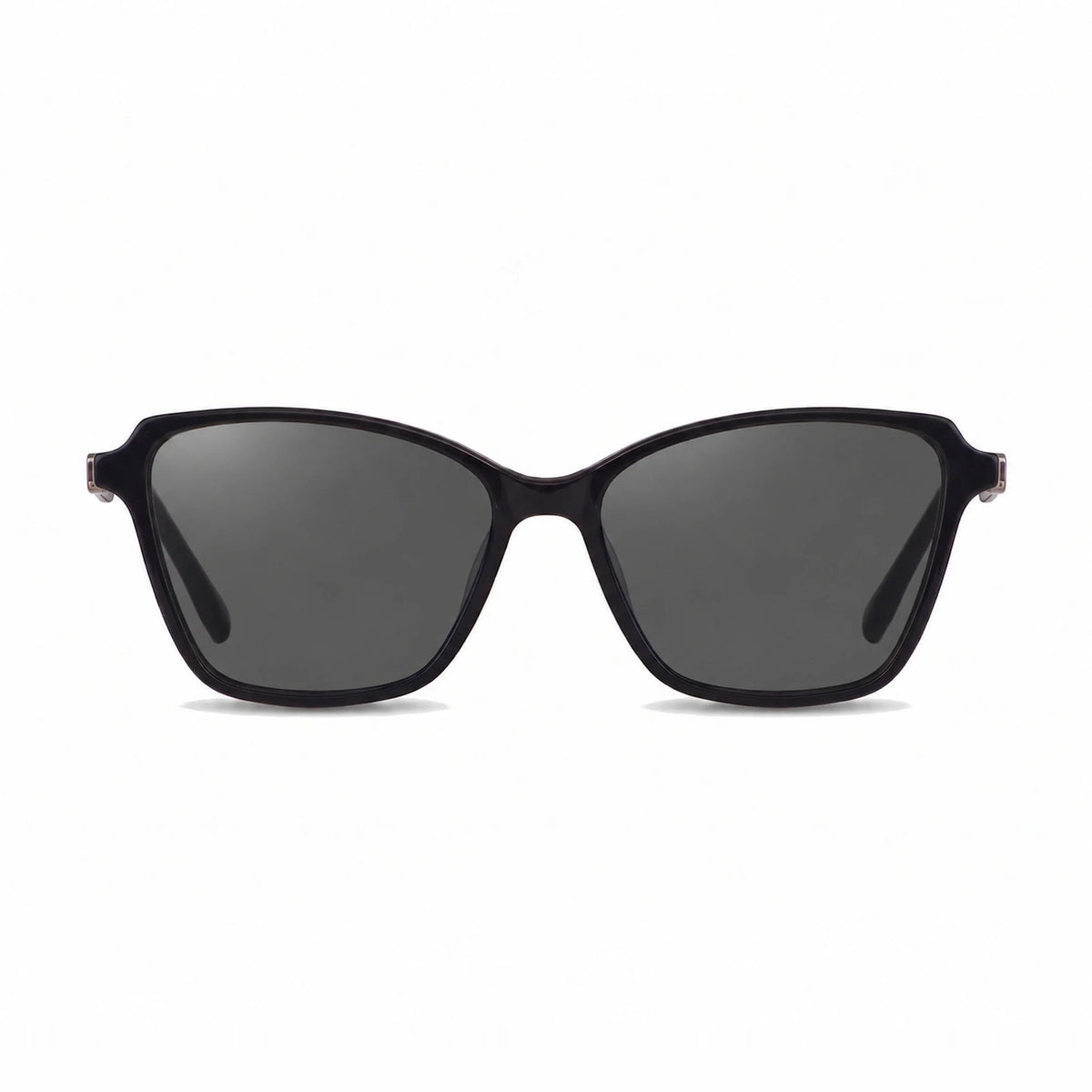 Lentes de sol Fiore 1006 Negro con cristal negro polarizado UV400, vista frontal para mujer #color_negro #foto_frontal