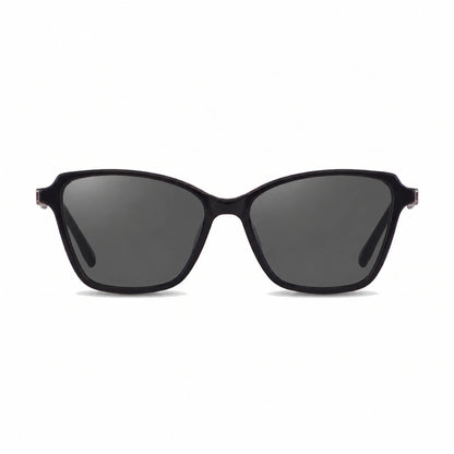 Lentes de sol Fiore 1006 Negro con cristal negro polarizado UV400, vista frontal para mujer #color_negro #foto_frontal