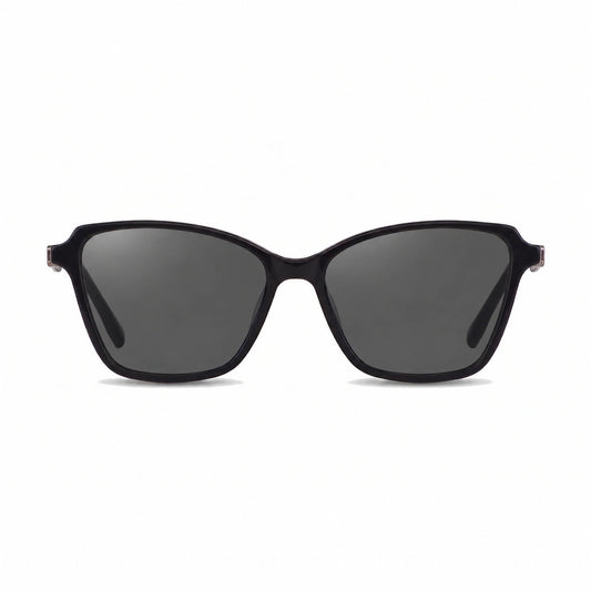 Lentes de sol Fiore 1006 Negro con cristal negro polarizado UV400, vista frontal para mujer #color_negro #foto_frontal