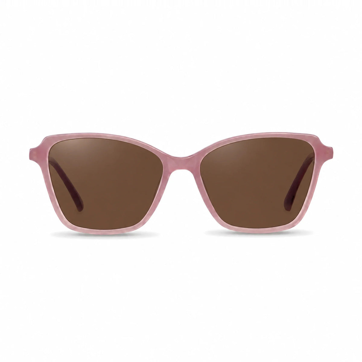 Lentes de sol Fiore 1006 Rosado con cristal café polarizado UV400, vista frontal para mujer #color_cafe #foto_frontal