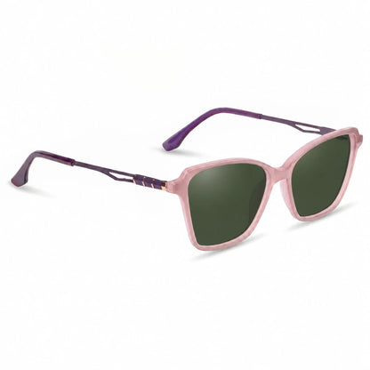Lentes de sol Fiore 1006 Rosado con cristal G15 polarizado UV400, vista en tres cuartos para mujer #color_g15