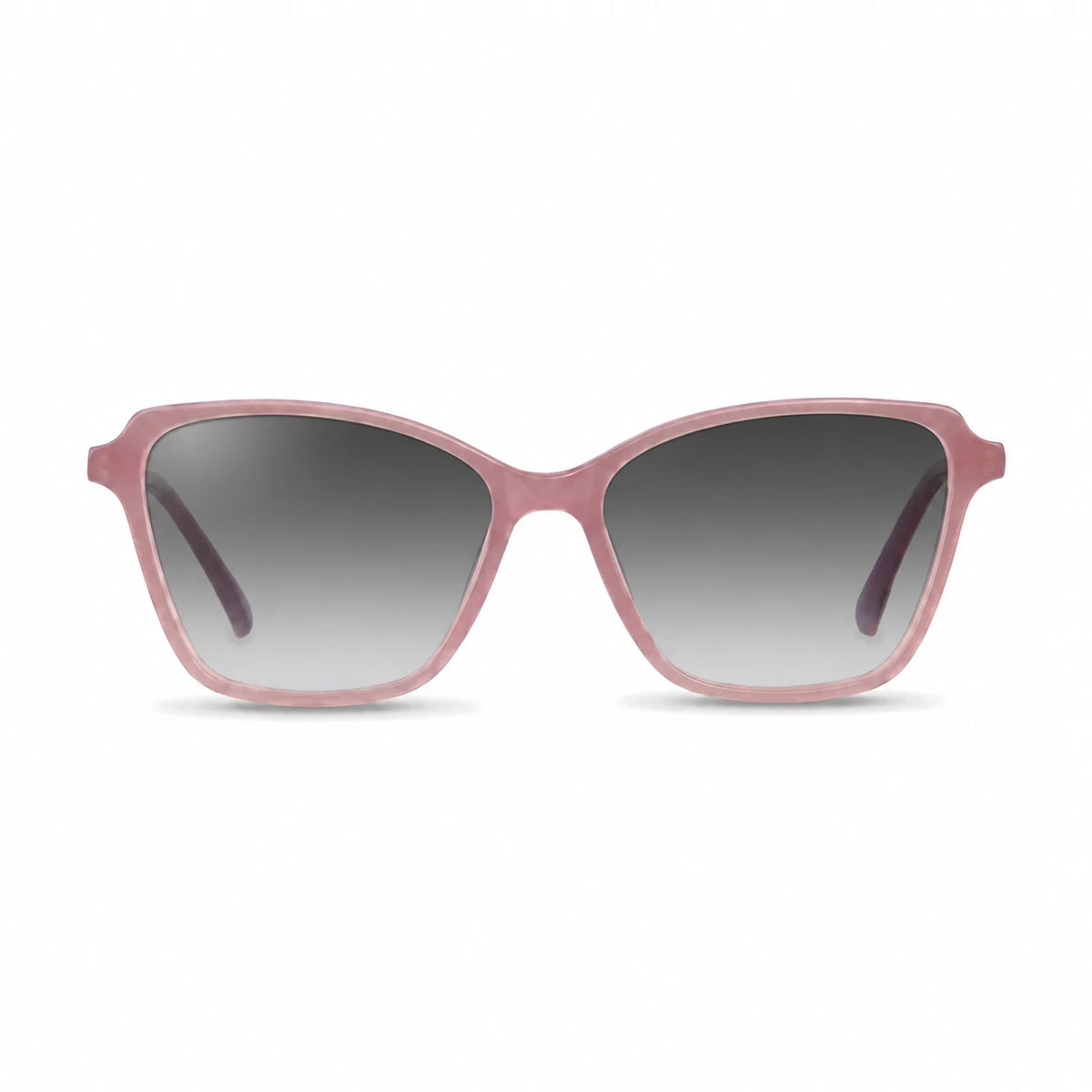 Lentes de sol Fiore 1006 Rosado con cristal gradiente gris polarizado UV400, vista frontal para mujer #color_gradiente-gris #foto_frontal