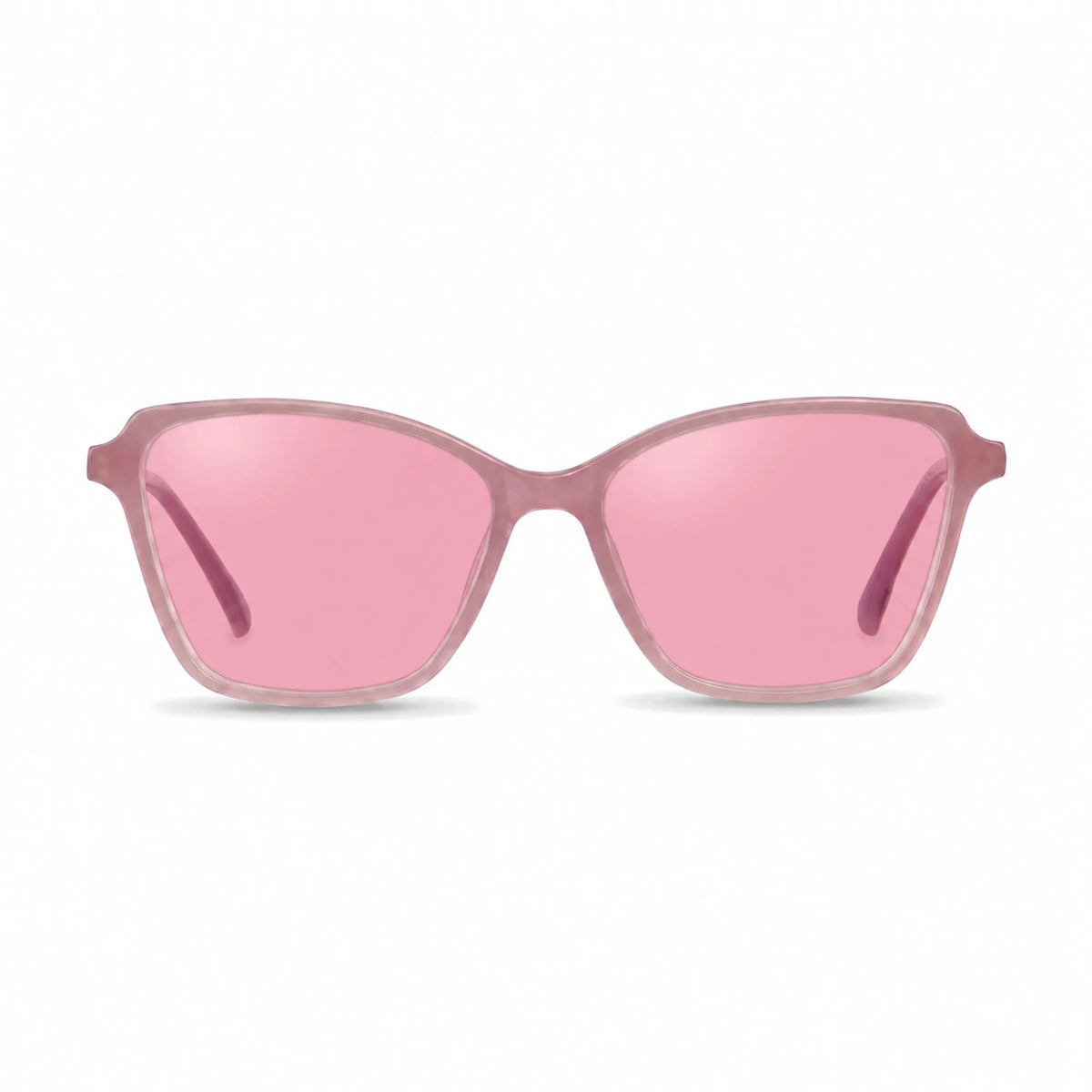 Lentes de sol Fiore 1006 Rosado con cristal rosado polarizado UV400, vista frontal para mujer #color_rosado #foto_frontal