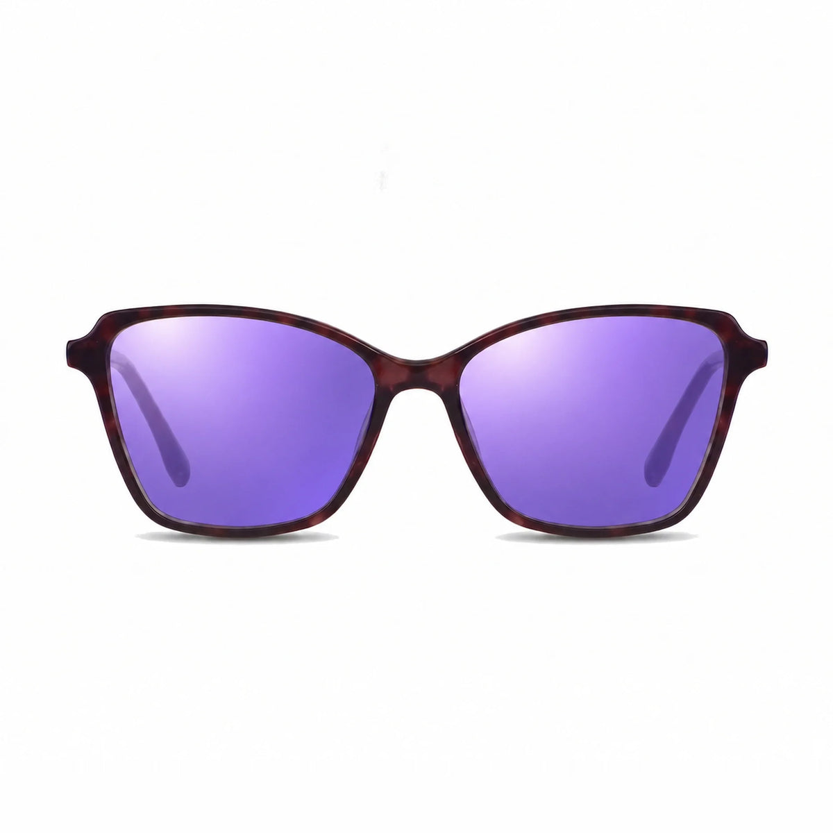 Lentes de sol Fiore 1006 Morado con cristal espejado morado polarizado UV400, vista frontal para mujer #color_espejado-morado #foto_frontal