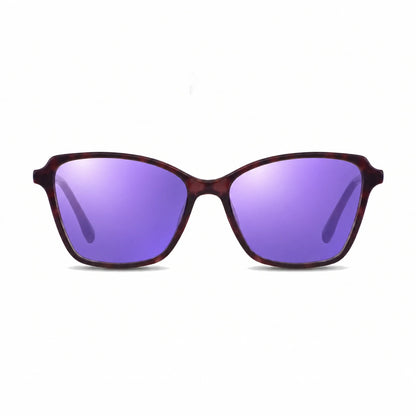 Lentes de sol Fiore 1006 Morado con cristal espejado morado polarizado UV400, vista frontal para mujer #color_espejado-morado #foto_frontal