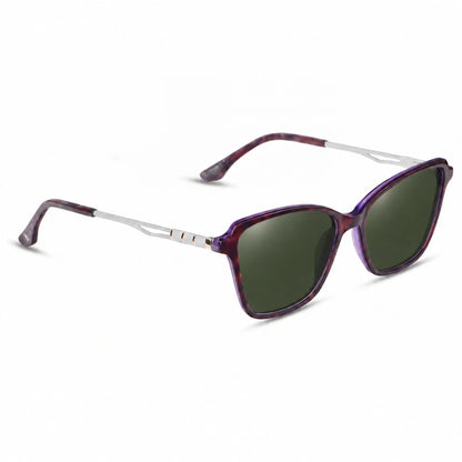 Lentes de sol Fiore 1006 Morado con cristal G15 polarizado UV400, vista en tres cuartos para mujer #color_g15