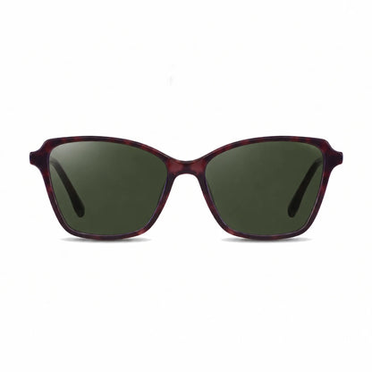 Lentes de sol Fiore 1006 Morado con cristal G15 polarizado UV400, vista frontal para mujer #color_g15 #foto_frontal