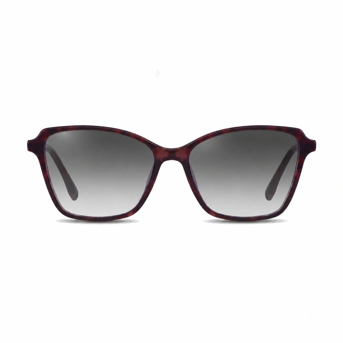 Lentes de sol Fiore 1006 Morado con cristal gradiente gris polarizado UV400, vista frontal para mujer #color_gradiente-gris #foto_frontal