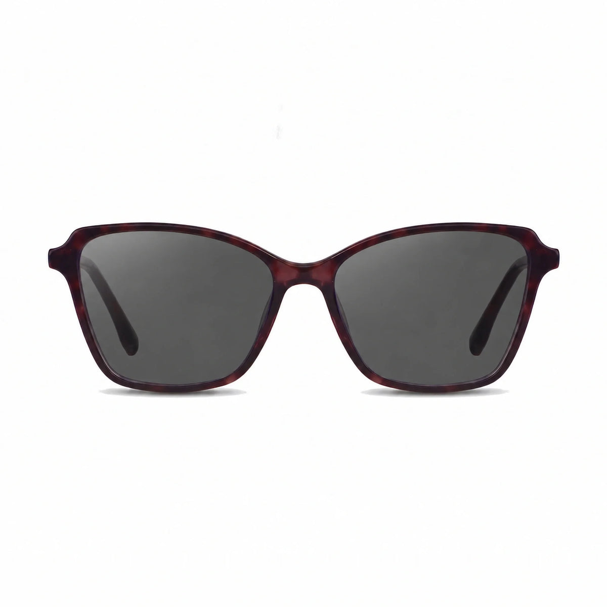 Lentes de sol Fiore 1006 Morado con cristal negro polarizado UV400, vista frontal para mujer #color_negro #foto_frontal