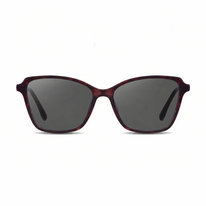 Lentes de sol Fiore 1006 Morado con cristal negro polarizado UV400, vista frontal para mujer #color_negro #foto_frontal