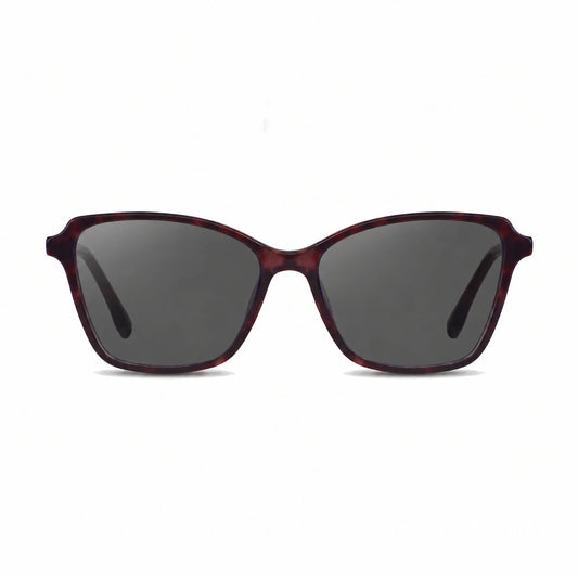 Lentes de sol Fiore 1006 Morado con cristal negro polarizado UV400, vista frontal para mujer #color_negro #foto_frontal