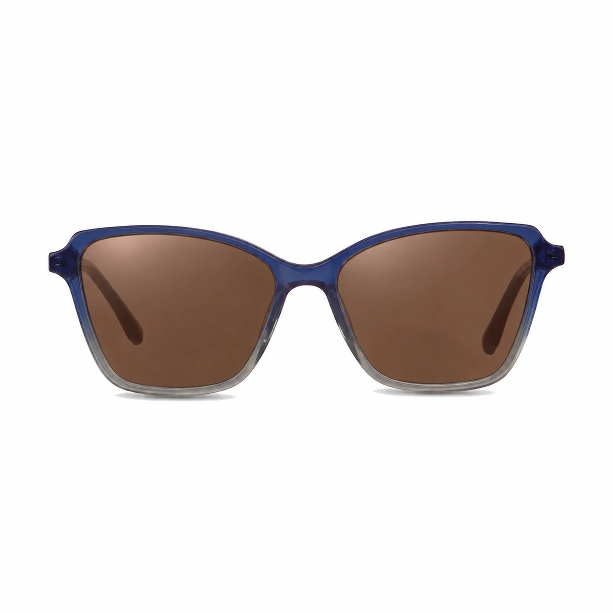 Lentes de sol Fiore 1006 Azul con cristal café polarizado UV400, vista frontal para mujer #color_cafe #foto_frontal