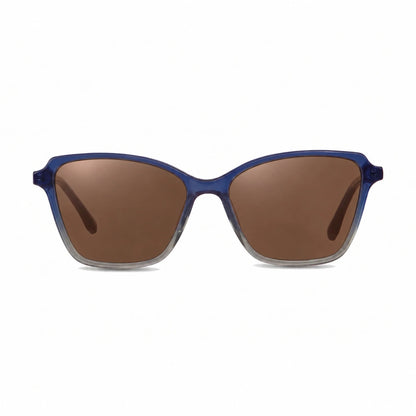 Lentes de sol Fiore 1006 Azul con cristal café polarizado UV400, vista frontal para mujer #color_cafe #foto_frontal