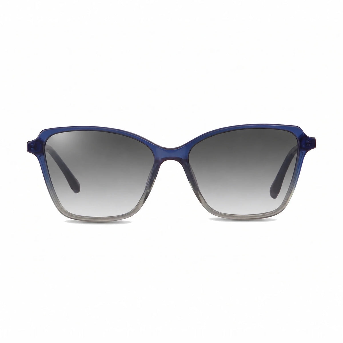 Lentes de sol Fiore 1006 Azul con cristal gradiente gris polarizado UV400, vista frontal para mujer #color_gradiente-gris #foto_frontal