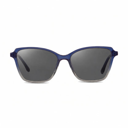 Lentes de sol Fiore 1006 Azul con cristal negro polarizado UV400, vista frontal para mujer #color_negro #foto_frontal