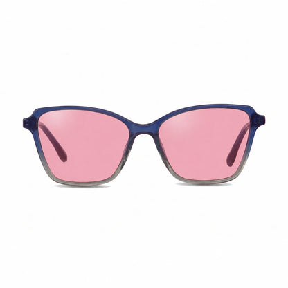 Lentes de sol Fiore 1006 Azul con cristal rosado polarizado UV400, vista frontal para mujer #color_rosado #foto_frontal