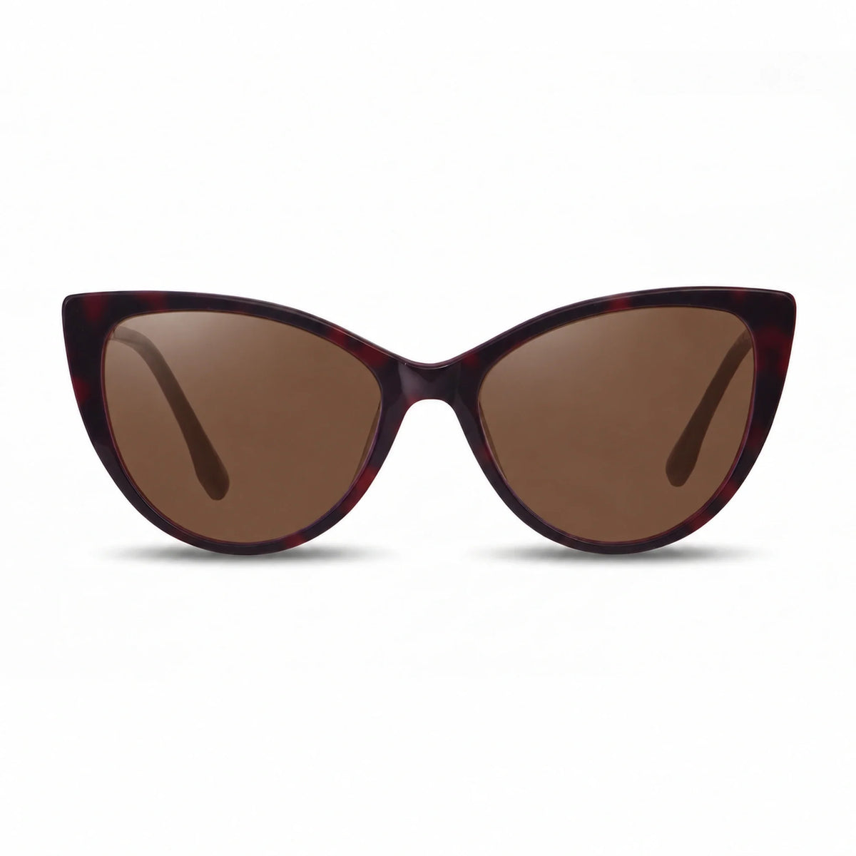 Lentes de sol Fiore 1010 Rojo con cristal café polarizado UV400, vista frontal para mujer #color_cafe #foto_frontal
