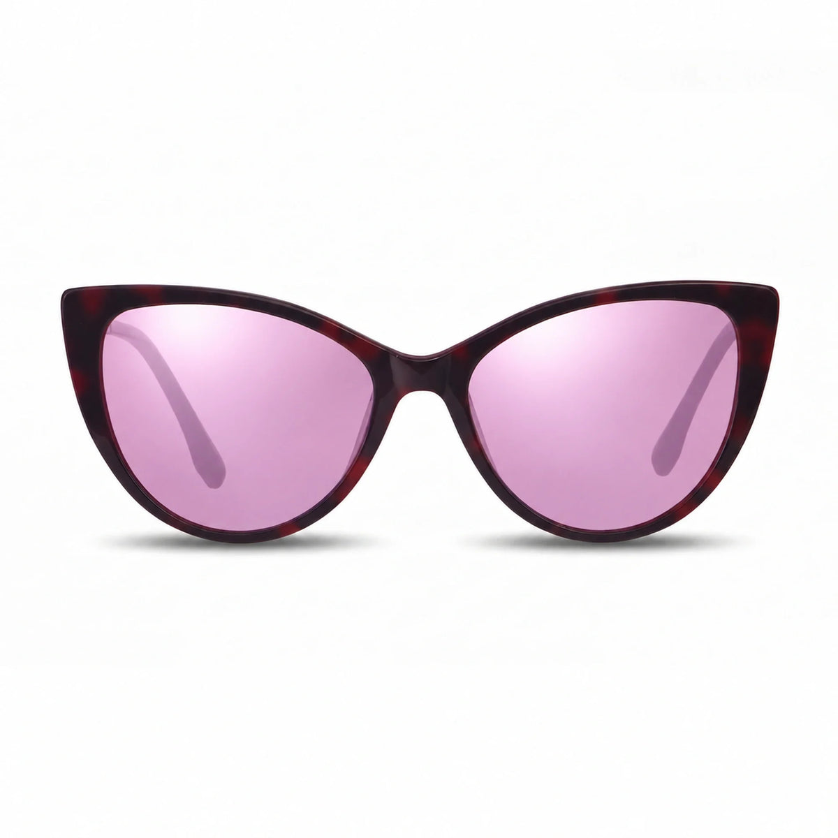 Lentes de sol Fiore 1010 Rojo con cristal espejado rosado polarizado UV400, vista frontal para mujer #color_espejado-rosado #foto_frontal