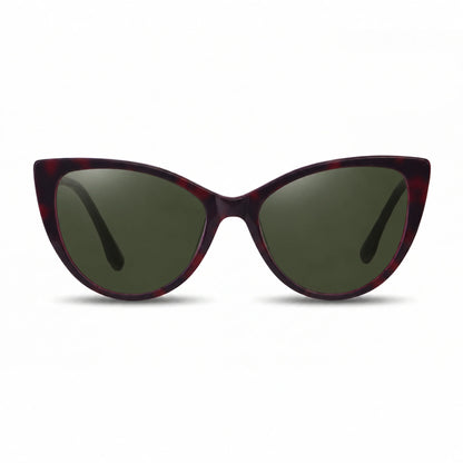 Lentes de sol Fiore 1010 Rojo con cristal G15 polarizado UV400, vista frontal para mujer #color_g15 #foto_frontal