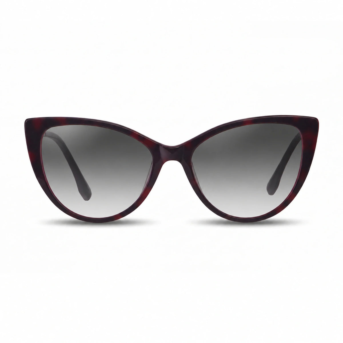 Lentes de sol Fiore 1010 Rojo con cristal gradiente gris polarizado UV400, vista frontal para mujer #color_gradiente-gris #foto_frontal