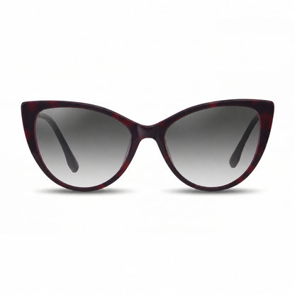 Lentes de sol Fiore 1010 Rojo con cristal gradiente gris polarizado UV400, vista frontal para mujer #color_gradiente-gris #foto_frontal