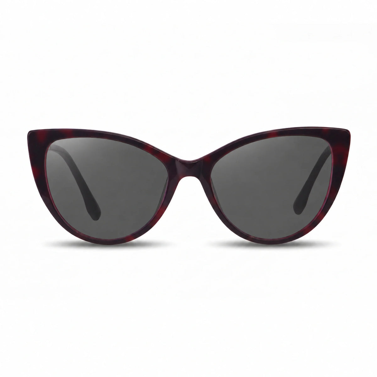 Lentes de sol Fiore 1010 Rojo con cristal negro polarizado UV400, vista frontal para mujer #color_negro #foto_frontal