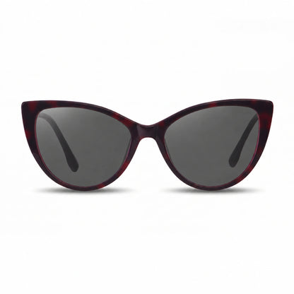 Lentes de sol Fiore 1010 Rojo con cristal negro polarizado UV400, vista frontal para mujer #color_negro #foto_frontal