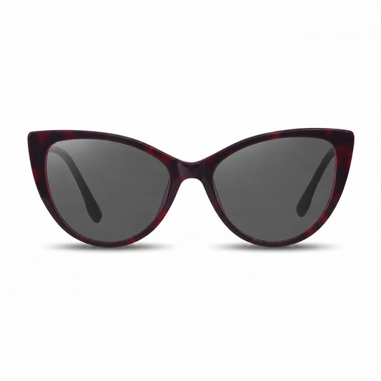 Lentes de sol Fiore 1010 Rojo con cristal negro polarizado UV400, vista frontal para mujer #color_negro #foto_frontal