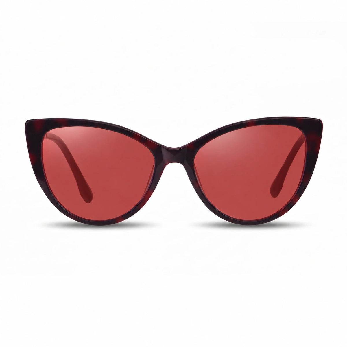 Lentes de sol Fiore 1010 Rojo con cristal rojo polarizado UV400, vista frontal para mujer #color_rojo #foto_frontal