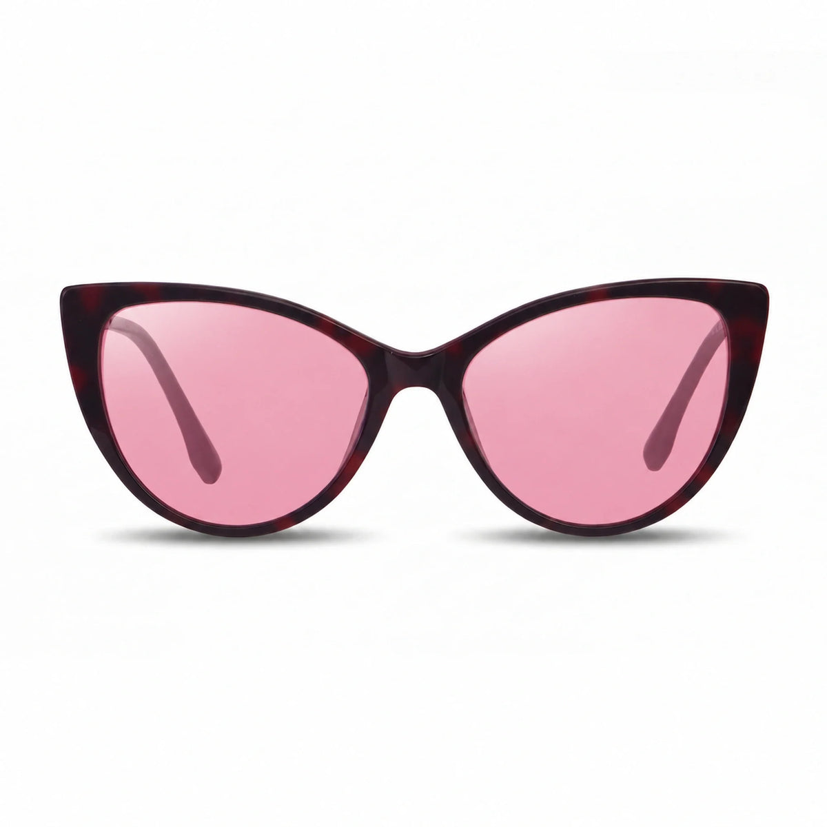 Lentes de sol Fiore 1010 Rojo con cristal rosado polarizado UV400, vista frontal para mujer #color_rosado #foto_frontal