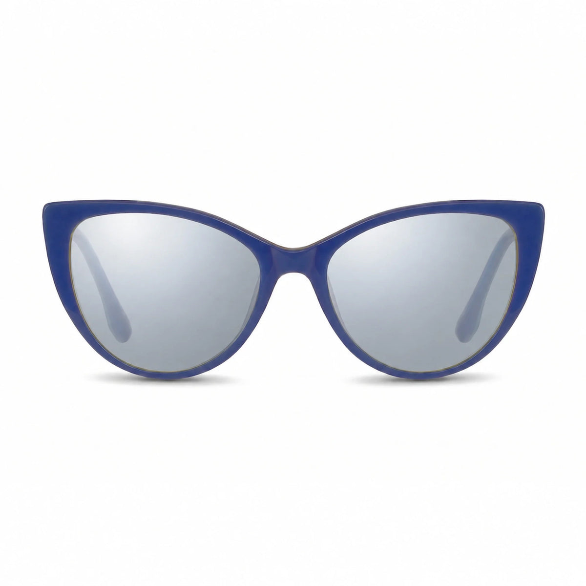 Lentes de sol Fiore 1010 Verde con cristal espejado silver polarizado UV400, vista frontal para mujer #color_espejado-silver #foto_frontal