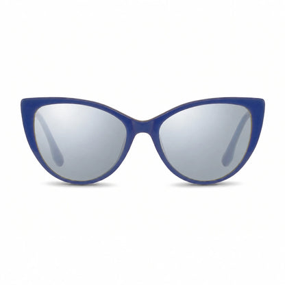 Lentes de sol Fiore 1010 Verde con cristal espejado silver polarizado UV400, vista frontal para mujer #color_espejado-silver #foto_frontal