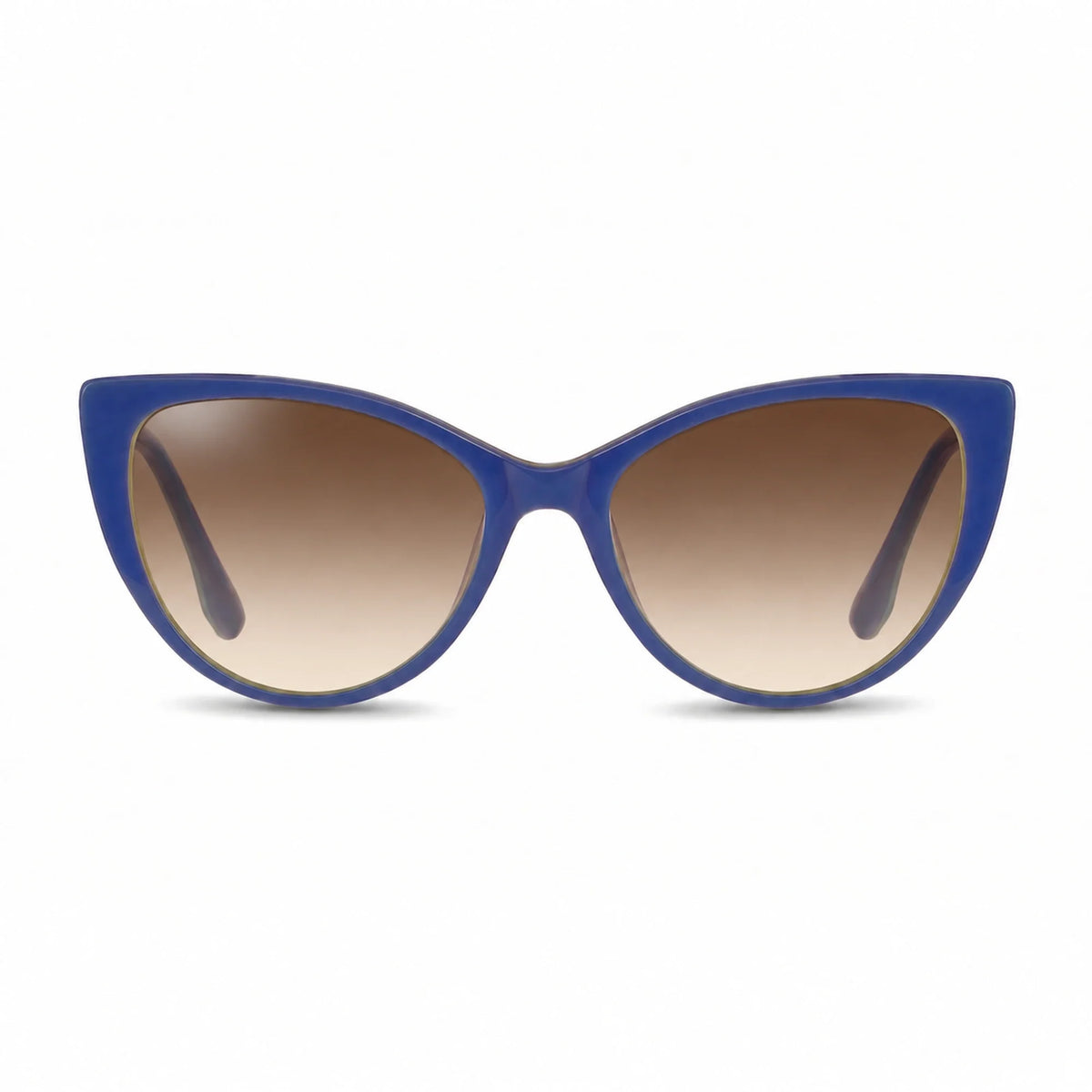 Lentes de sol Fiore 1010 Verde con cristal gradiente café polarizado UV400, vista frontal para mujer #color_gradiente-cafe #foto_frontal