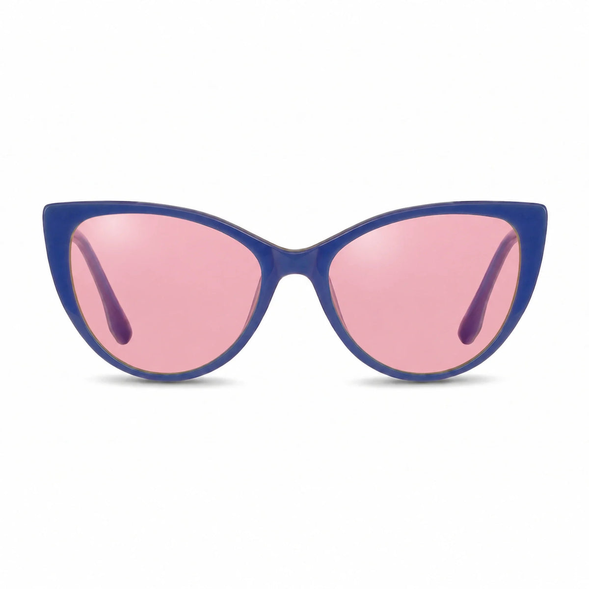Lentes de sol Fiore 1010 Verde con cristal rosado polarizado UV400, vista frontal para mujer #color_rosado #foto_frontal