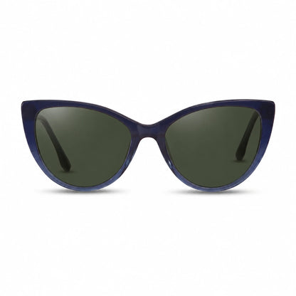 Lentes de sol Fiore 1010 Azul con cristal G15 polarizado UV400, vista frontal para mujer #color_g15 #foto_frontal
