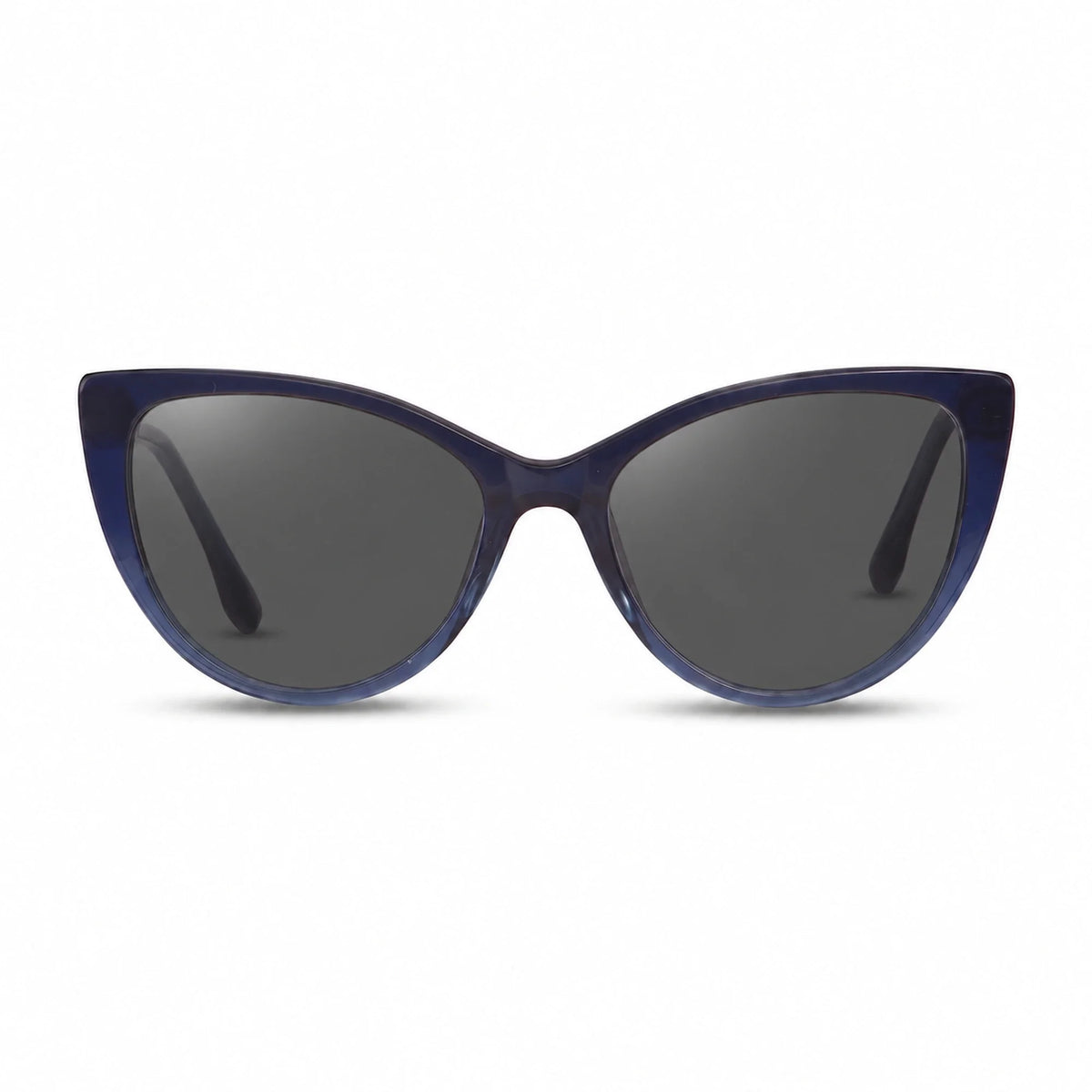 Lentes de sol Fiore 1010 Azul con cristal negro polarizado UV400, vista frontal para mujer #color_negro #foto_frontal
