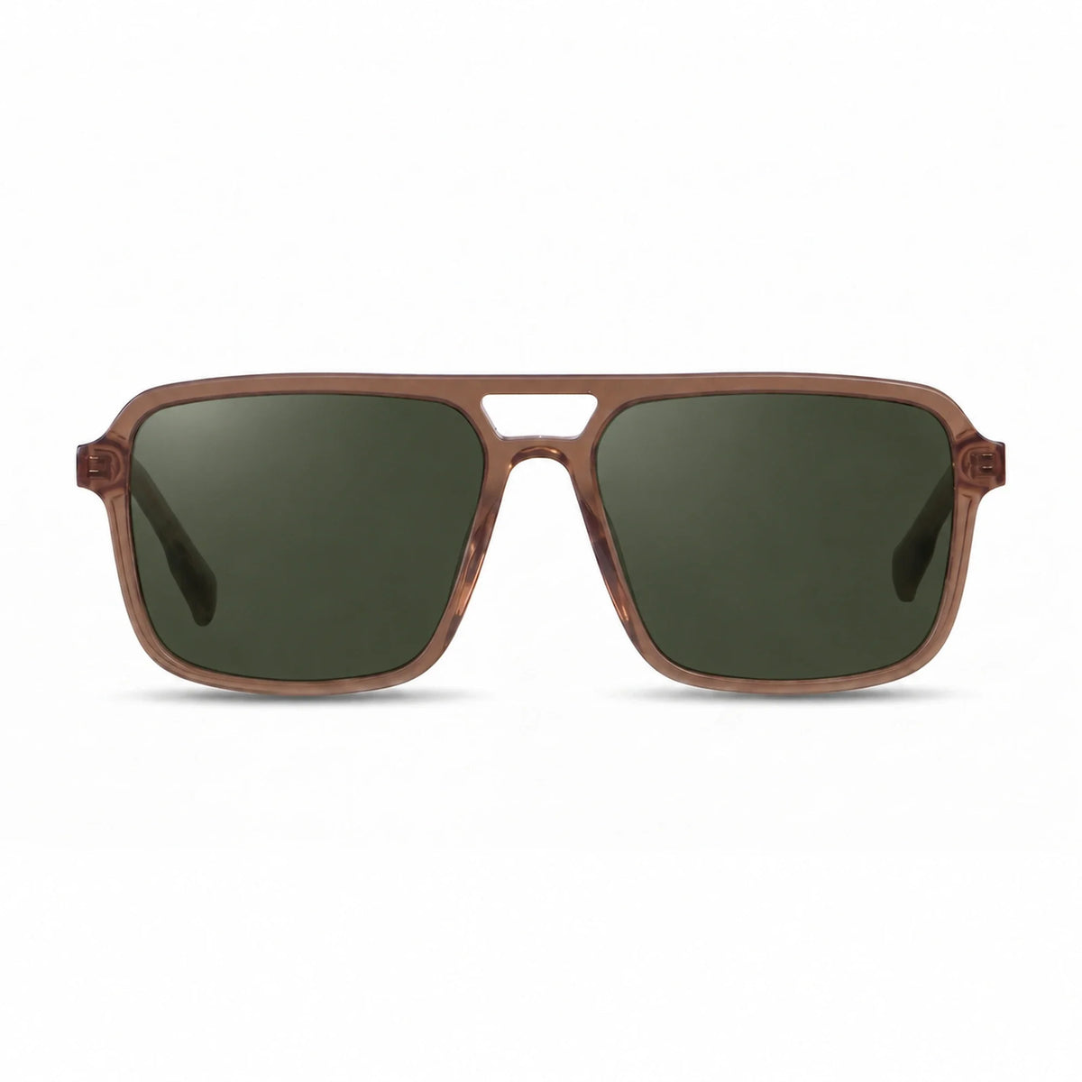 Lentes de sol Fiore 1014 Brown con cristal G15 polarizado UV400, vista frontal para hombre y mujer #color_g15 #foto_frontal