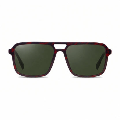 Lentes de sol Fiore 1014 Rojo con cristal G15 polarizado UV400, vista frontal para hombre y mujer #color_g15 #foto_frontal