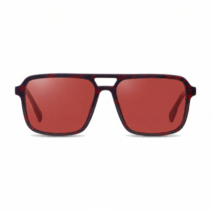 Lentes de sol Fiore 1014 Rojo con cristal rojo polarizado UV400, vista frontal para hombre y mujer #color_rojo #foto_frontal