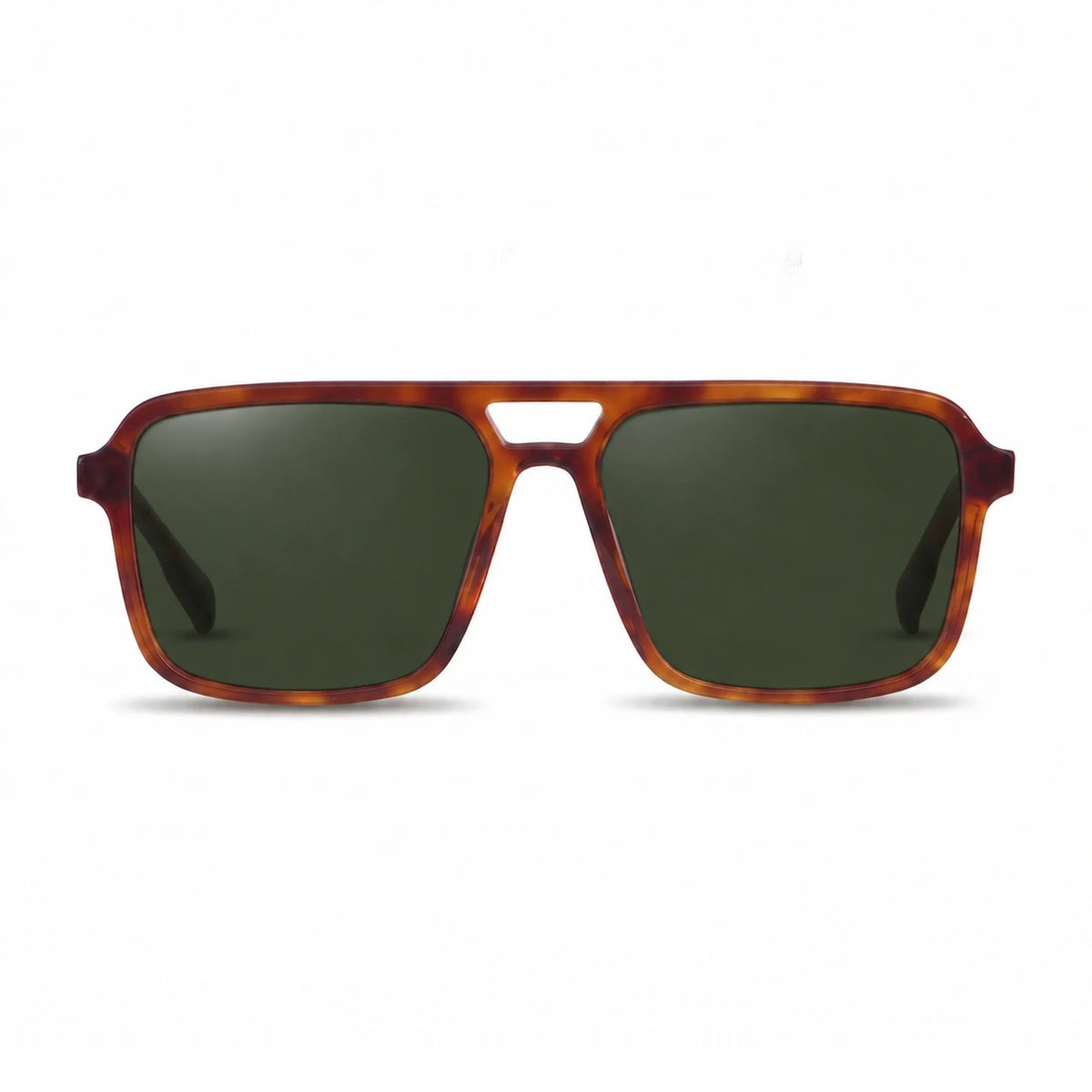 Lentes de sol Fiore 1014 Carey con cristal G15 polarizado UV400, vista frontal para hombre y mujer #color_g15 #foto_frontal