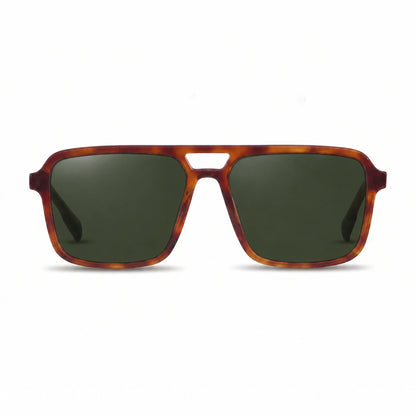 Lentes de sol Fiore 1014 Carey con cristal G15 polarizado UV400, vista frontal para hombre y mujer #color_g15 #foto_frontal