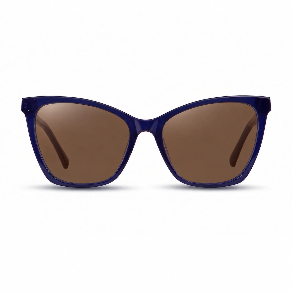 Lentes de sol Fiore 10172 Azul con cristal café polarizado UV400, vista frontal para mujer #color_cafe #foto_frontal